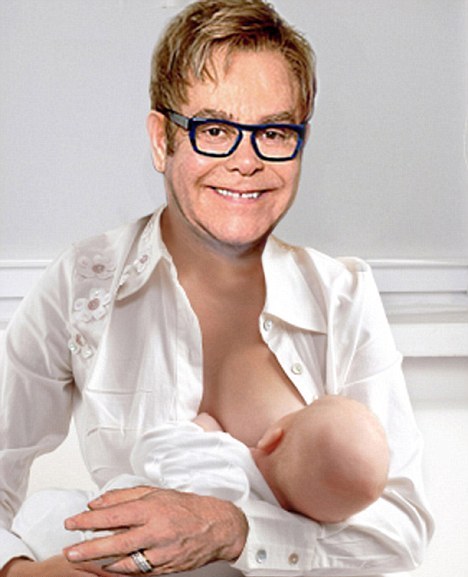  Elton John Pria Gay Yang Aneh Menyusui Seorang Bayi